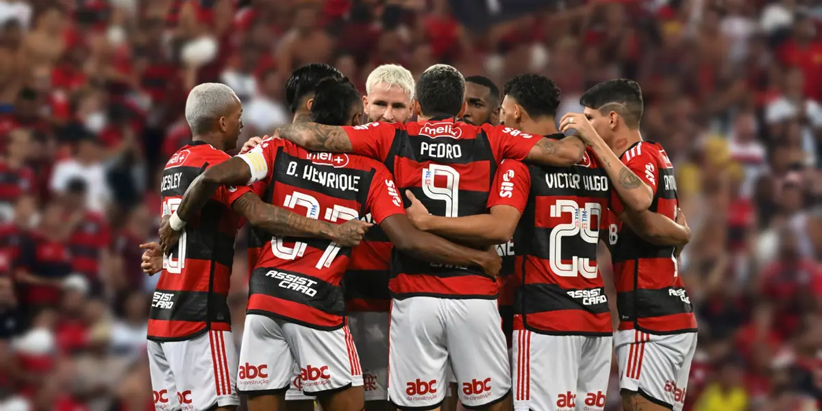 Elenco do Flamengo reunido