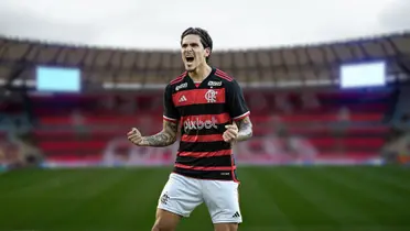 Pedro com o novo uniforme do Flamengo