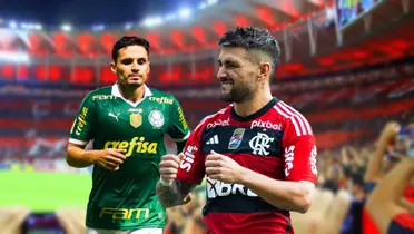 Raphael Veiga e Arrascaeta, jogadores de Palmeiras e Flamengo