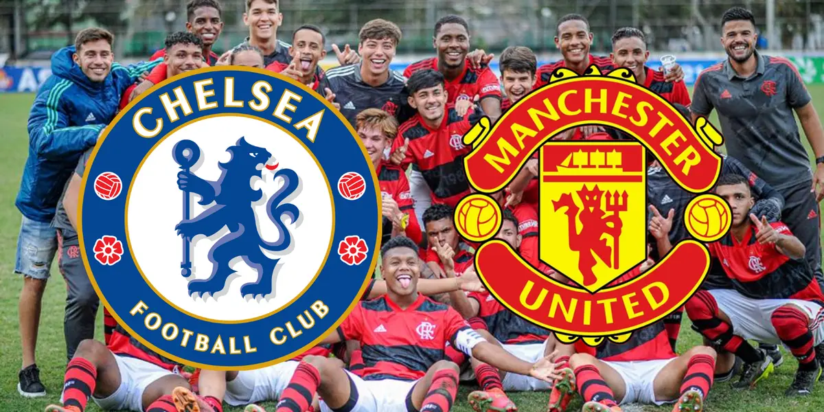 Chelsea e Manchester United estão interessados em jovem do Mengão