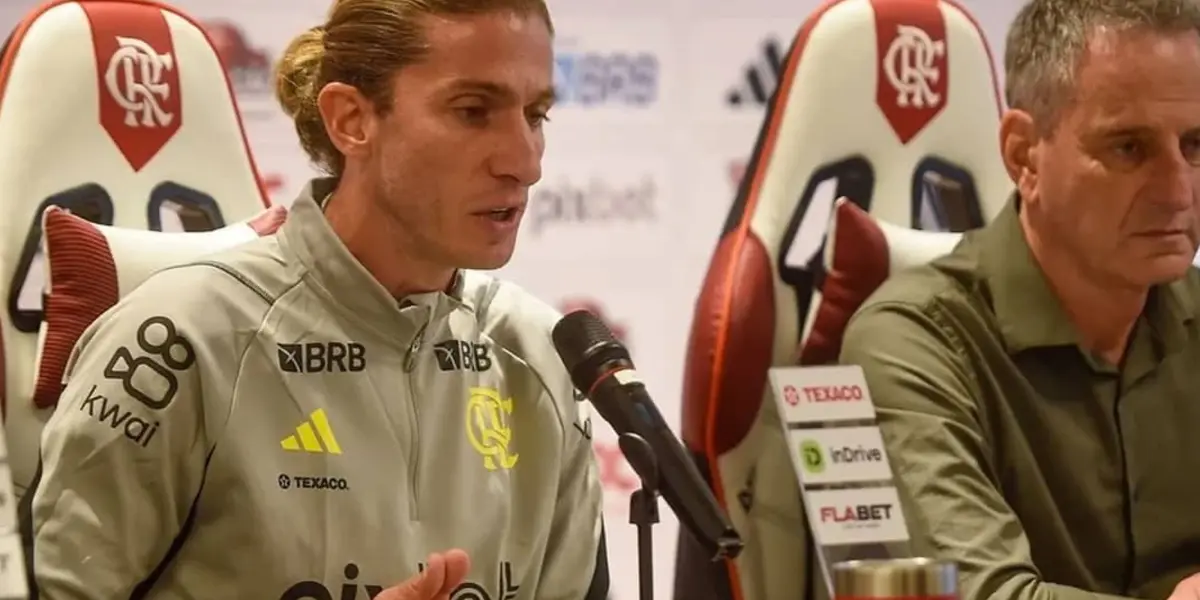 Filipe Luís e Rodolfo Landim