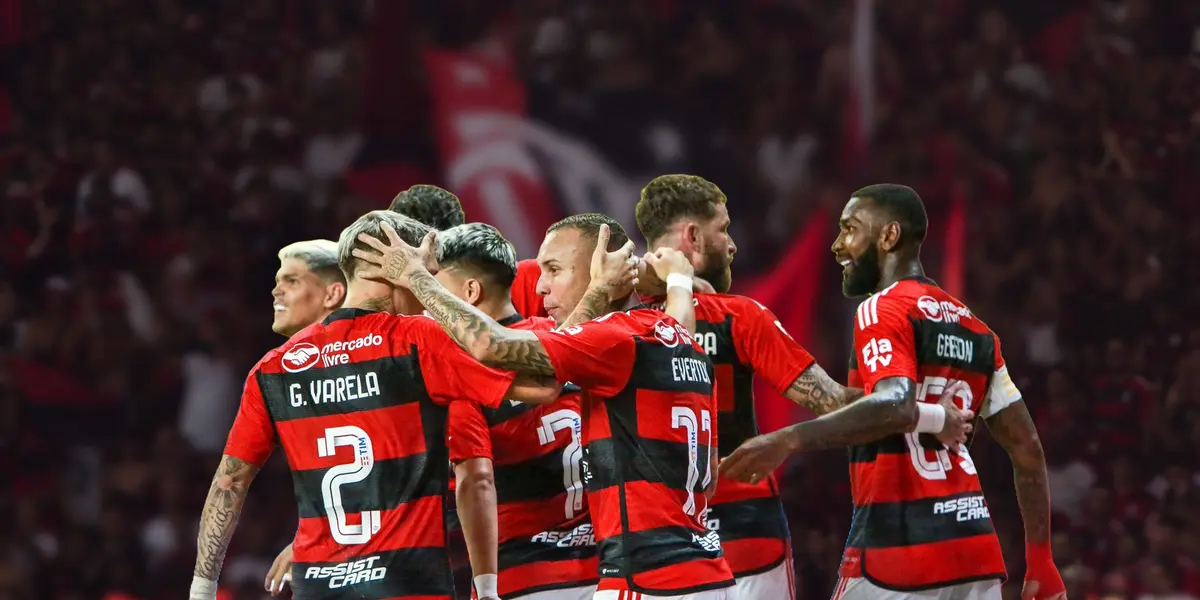 Jogadores do Flamengo reunidos