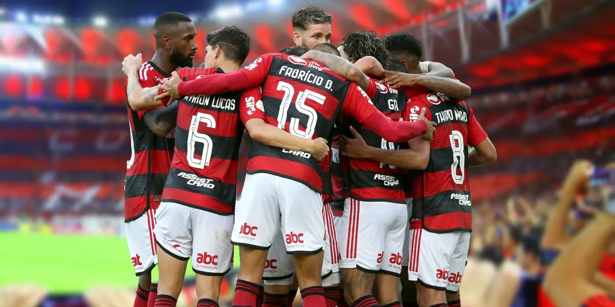 Jogadores do Flamengo reunidos