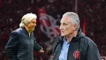 Jorge Jesus e Tite, antigo e atual treinador do Flamengo
