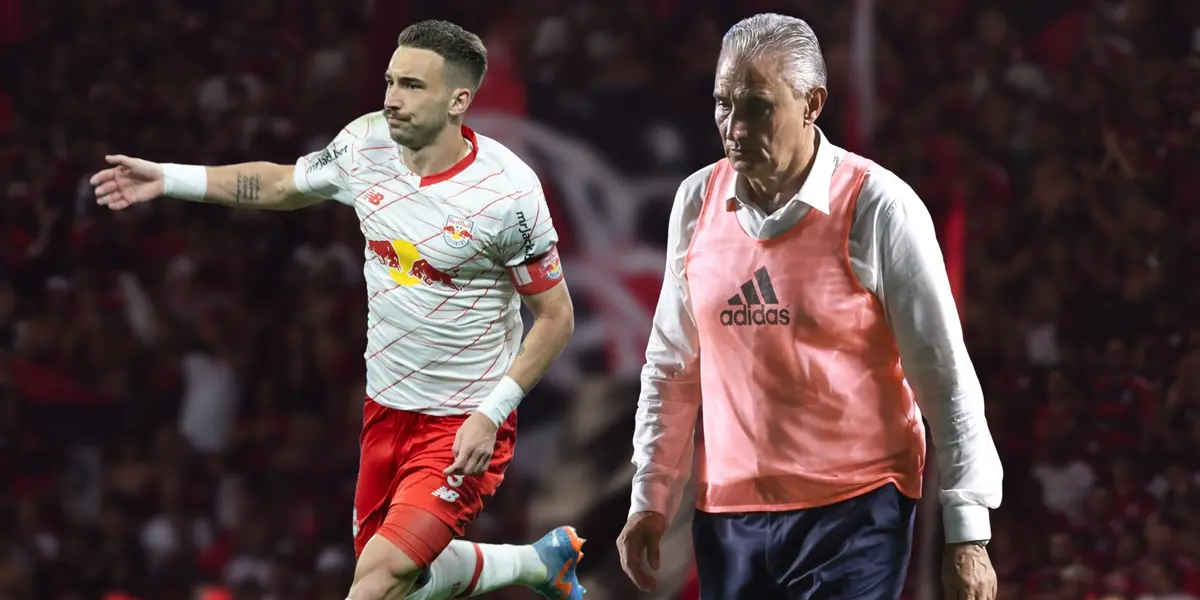 Léo Ortiz, zagueiro do Bragantino e Tite, técnico do Flamengo