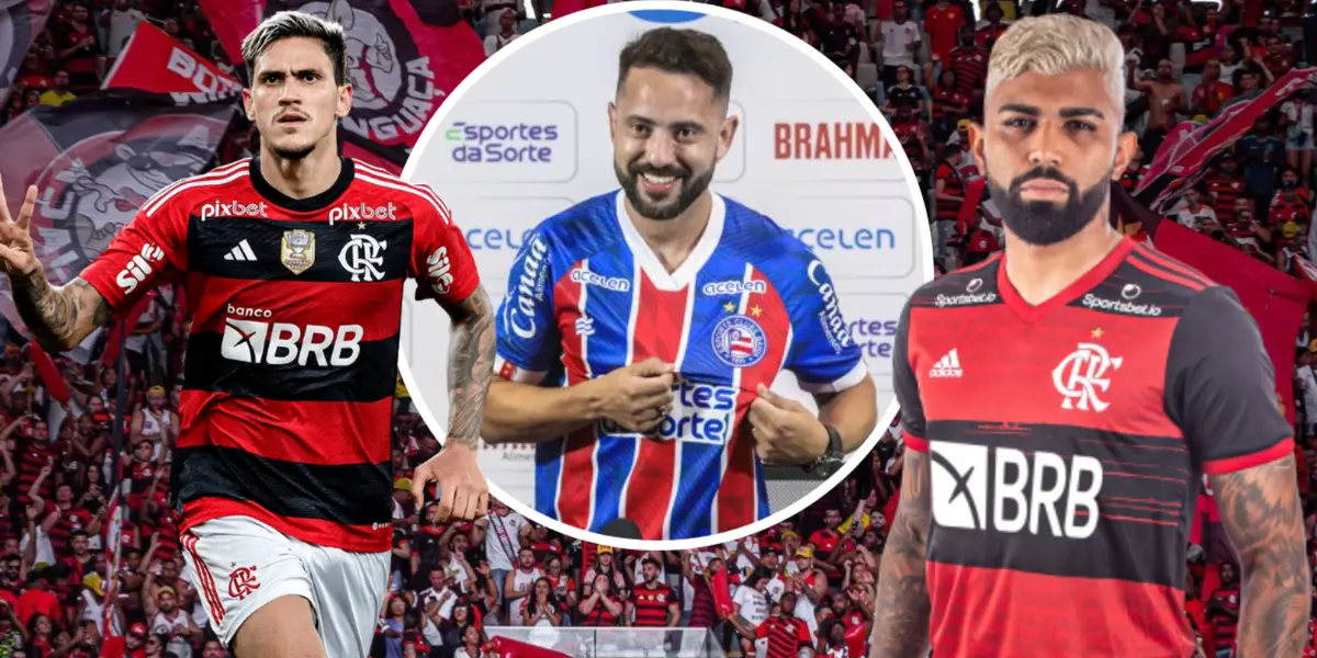 Pedro, Everton Ribeiro e Gabriel Barbosa