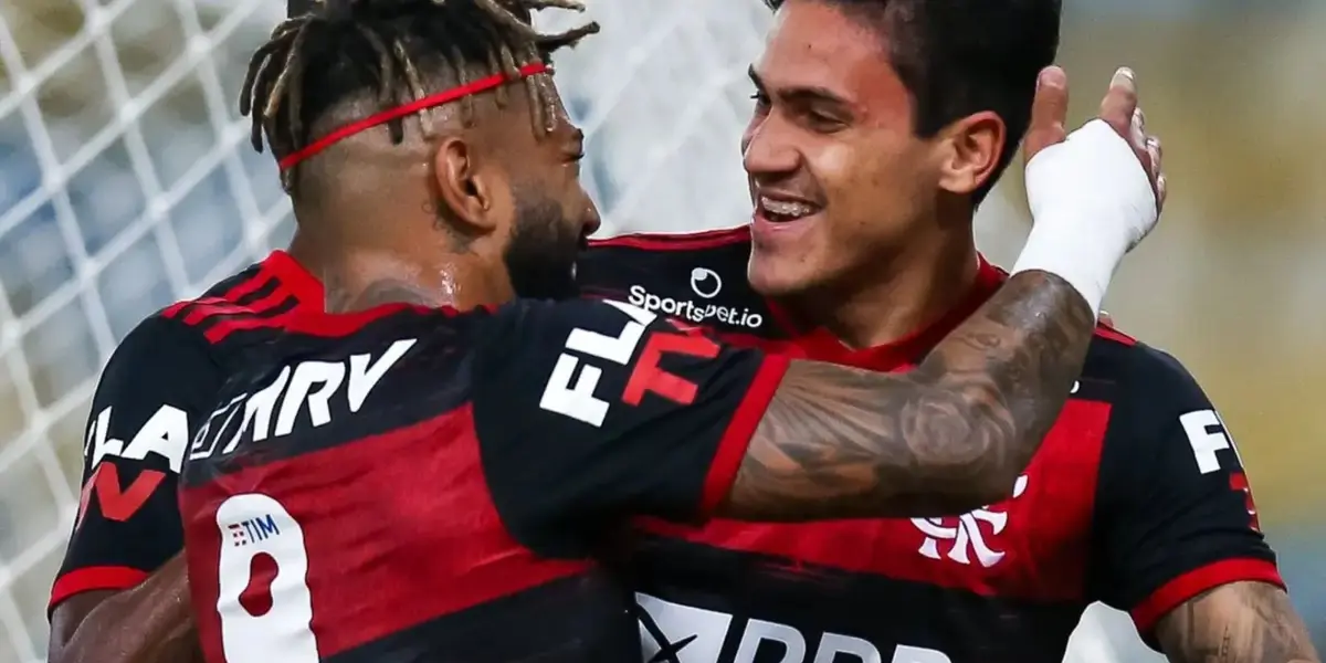 Poucas vezes utilizada desde o início da partida, dupla Pedro e Gabigol será titular diante do América Mineiro