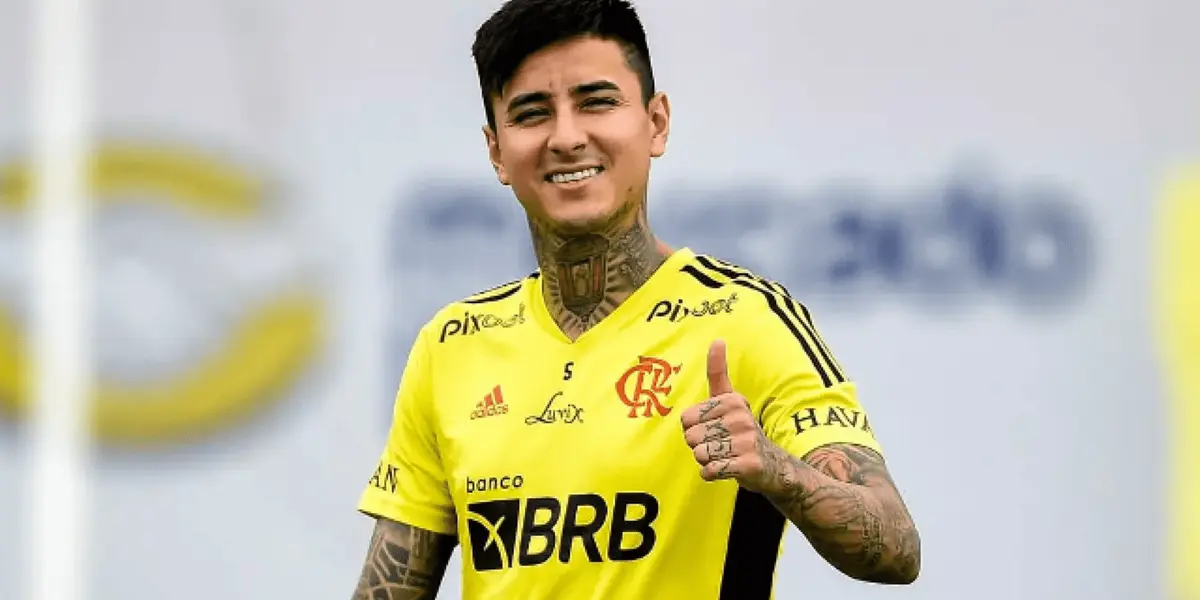 Pulgar voltou a ser titular pelo Flamengo contra o Racing (ARG)