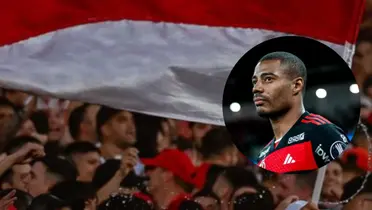 Torcedores do River Plate e Nicolás de la Cruz. Foto: Redes River Plate e Nicolás de la Cruz.