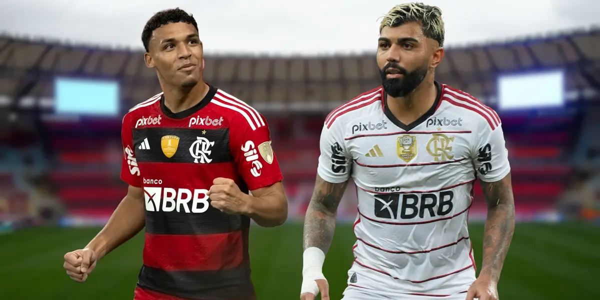 Victor Hugo e Gabigol, jogadores do Flamengo